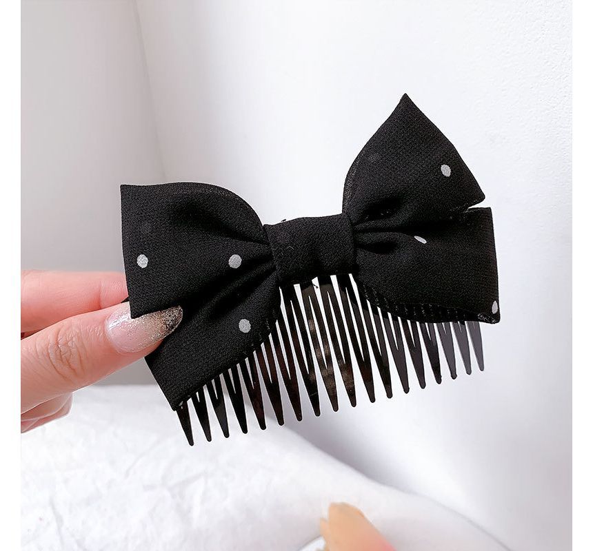 Bow Fabric Hair Comb SpreePicky