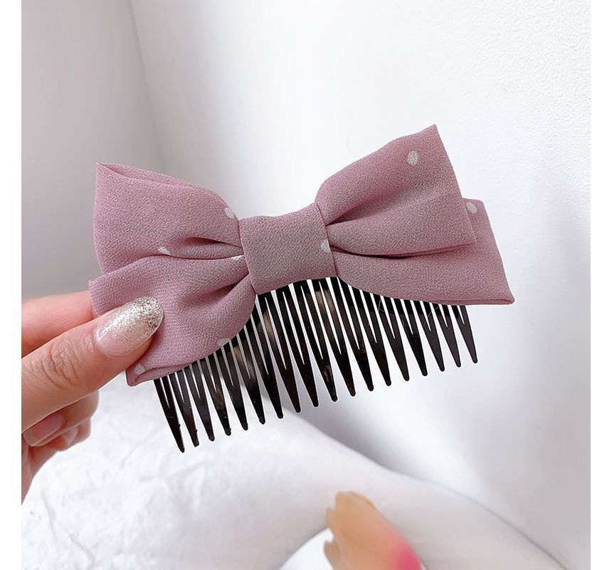 Bow Fabric Hair Comb SpreePicky