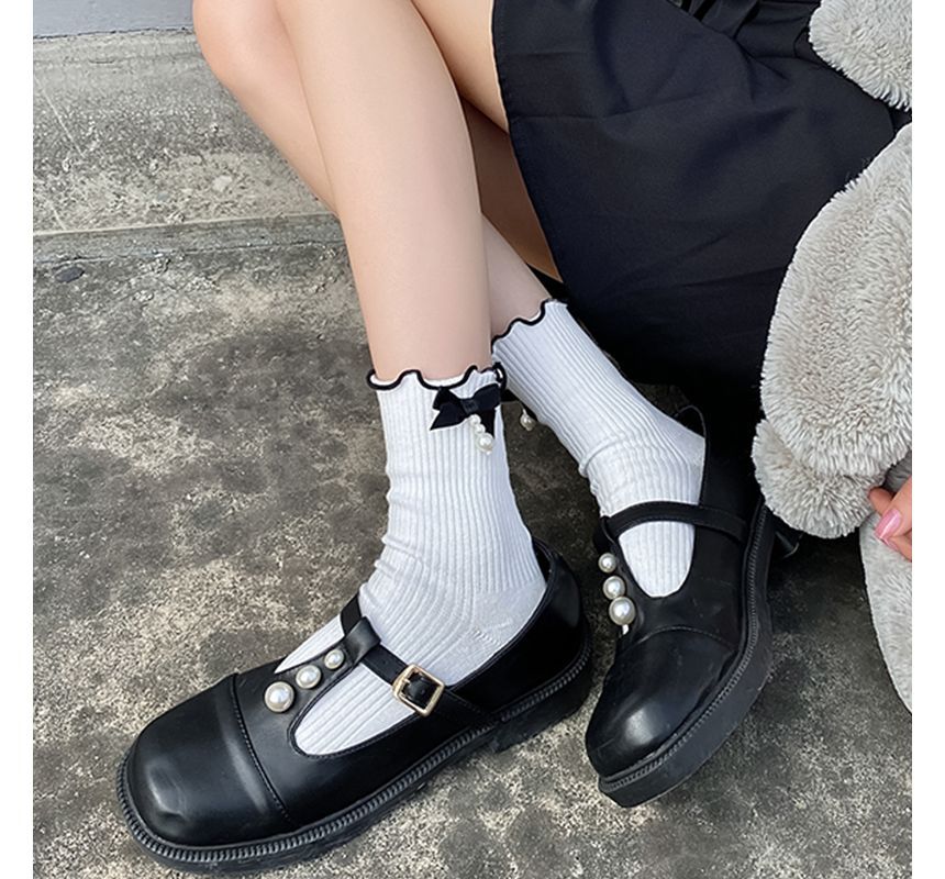 Bow Frill Short Socks SpreePicky