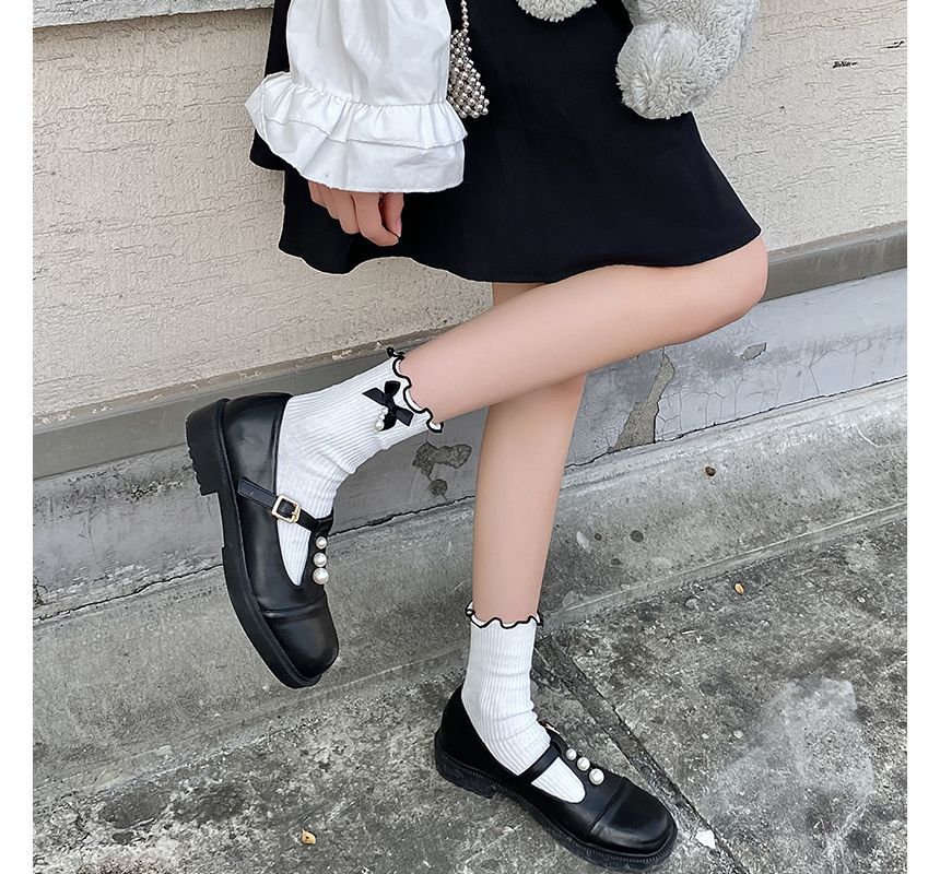 Bow Frill Short Socks SpreePicky