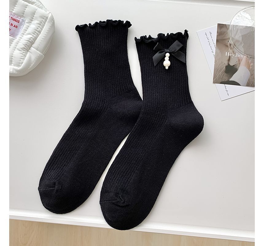 Bow Frill Short Socks SpreePicky