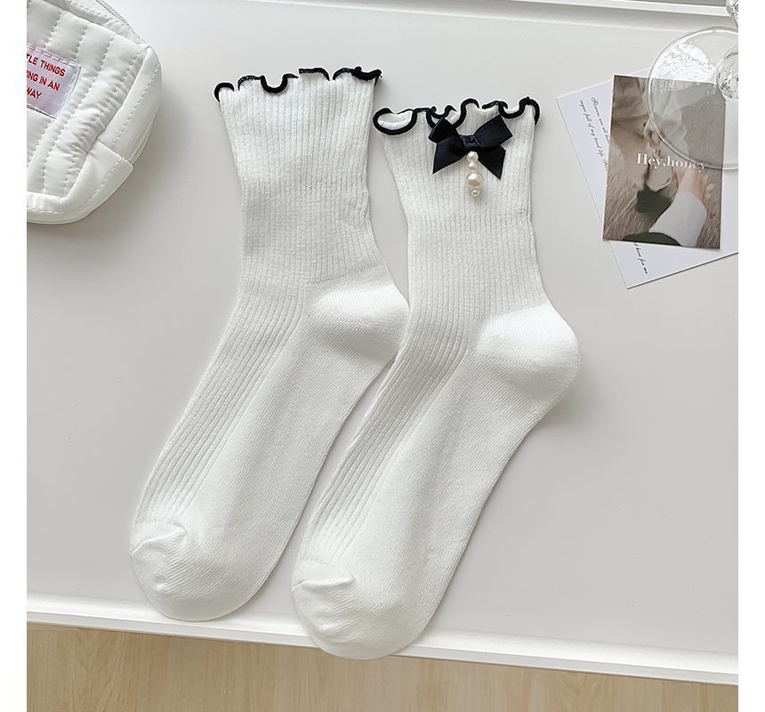 Bow Frill Short Socks SpreePicky