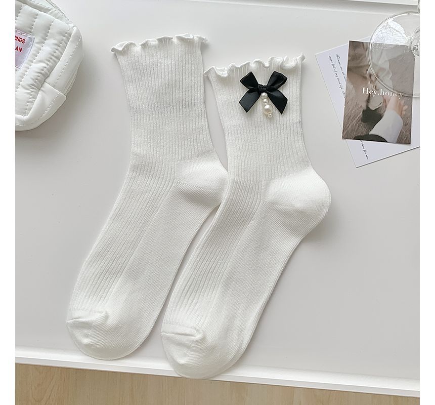 Bow Frill Short Socks SpreePicky