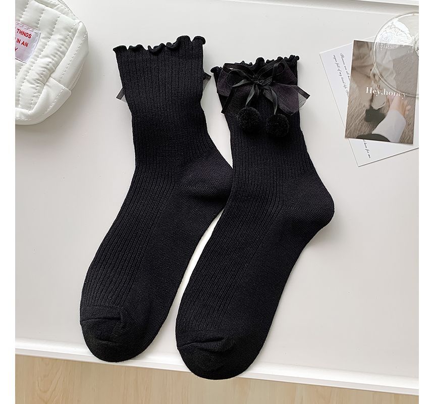 Bow Frill Short Socks SpreePicky