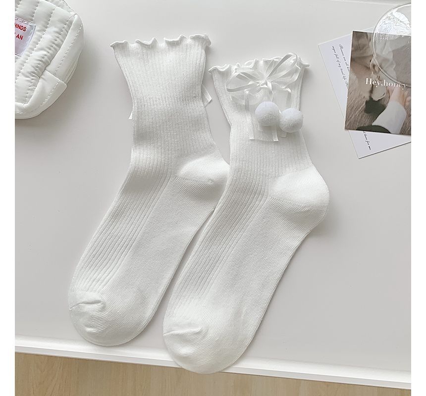 Bow Frill Short Socks SpreePicky