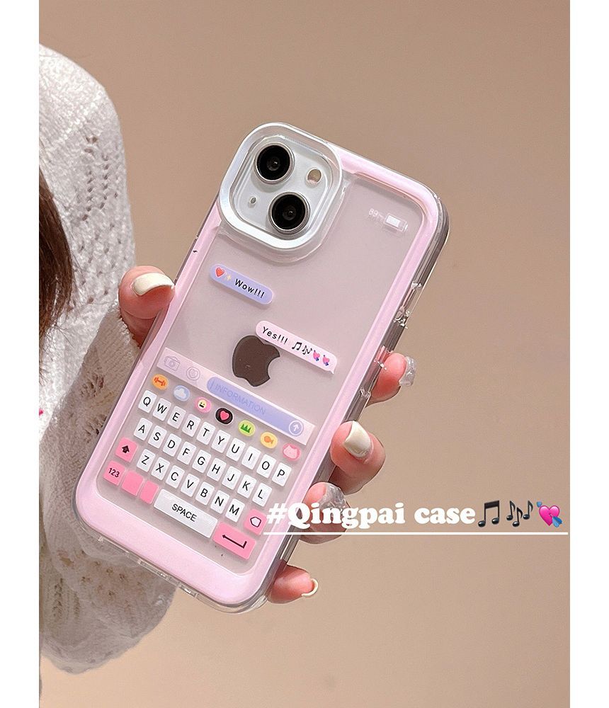 Keyboard Print Phone Case - iPhone 14 Pro Max / 14 Pro / 14 Max / 14 / 13 Pro Max / 13 Pro / 13 / 13 mini / 12 Pro Max / 12 Pro / 12 / 12 mini / 11 Pro Max / 11 Pro / 11 / SE / XS Max / XS / XR / X / 8 / 8 Plus / 7 / 7 Plus SpreePicky