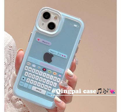 Keyboard Print Phone Case - iPhone 14 Pro Max / 14 Pro / 14 Max / 14 / 13 Pro Max / 13 Pro / 13 / 13 mini / 12 Pro Max / 12 Pro / 12 / 12 mini / 11 Pro Max / 11 Pro / 11 / SE / XS Max / XS / XR / X / 8 / 8 Plus / 7 / 7 Plus SpreePicky