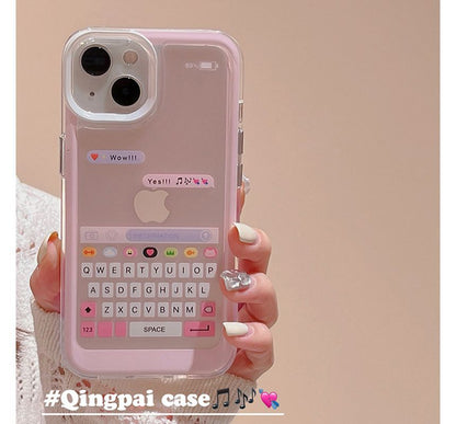 Keyboard Print Phone Case - iPhone 14 Pro Max / 14 Pro / 14 Max / 14 / 13 Pro Max / 13 Pro / 13 / 13 mini / 12 Pro Max / 12 Pro / 12 / 12 mini / 11 Pro Max / 11 Pro / 11 / SE / XS Max / XS / XR / X / 8 / 8 Plus / 7 / 7 Plus SpreePicky