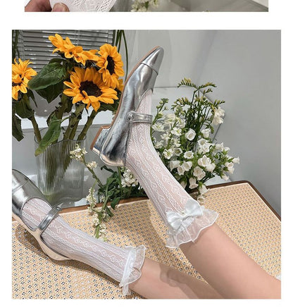 Ruffled Bow Lace Socks SpreePicky