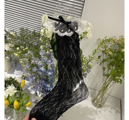 Mesh Trim Lace Socks SpreePicky