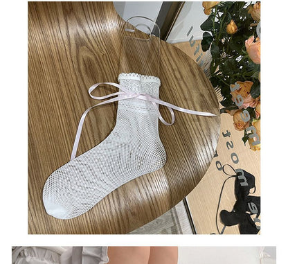 Bow Balletcore Lace Socks SpreePicky