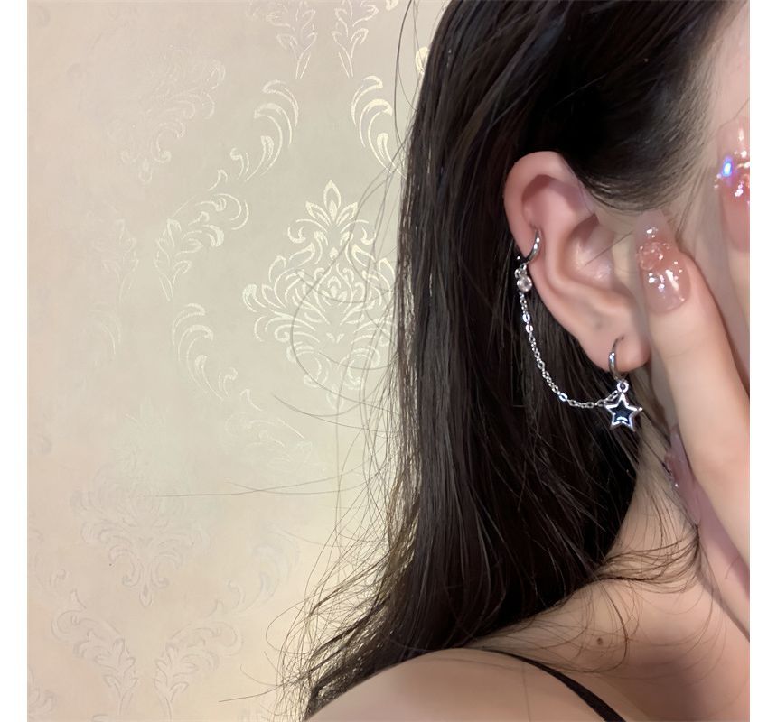 (various designs) 3: Glaze Alloy Earring Star Set of FashionChic