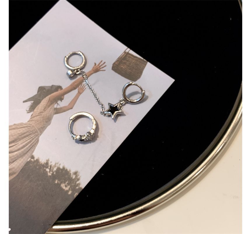 (various designs) 3: Glaze Alloy Earring Star Set of FashionChic