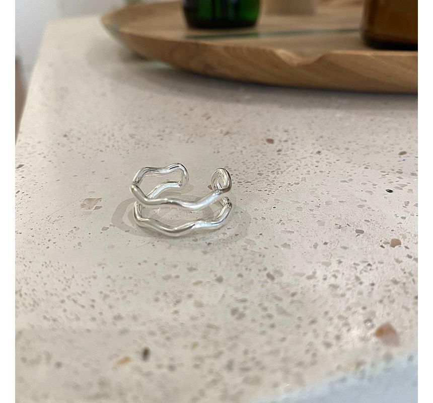 Irregular Alloy Open Ring / Wavy Layered Alloy Open Ring SpreePicky