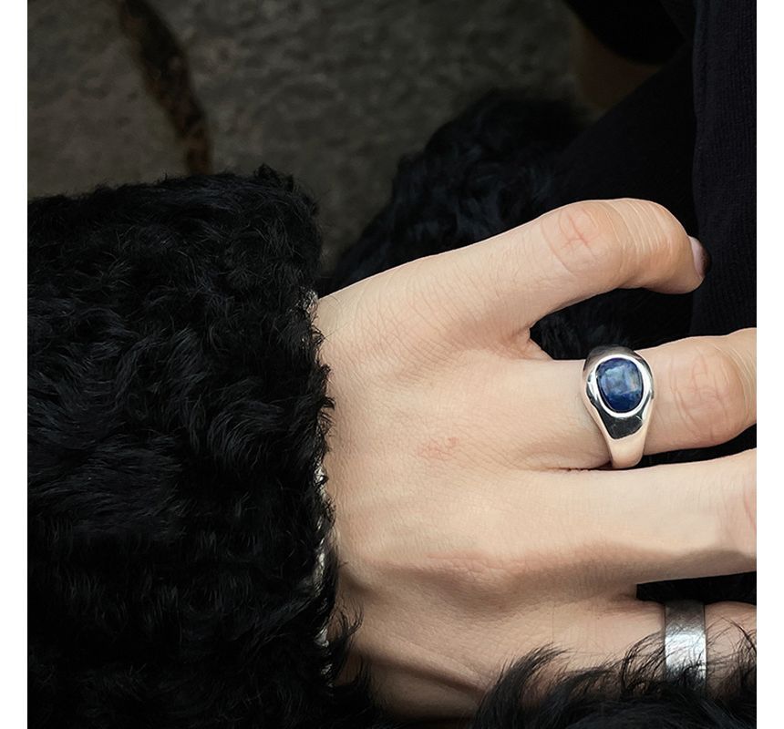 Faux Gemstone Alloy Open Ring SpreePicky