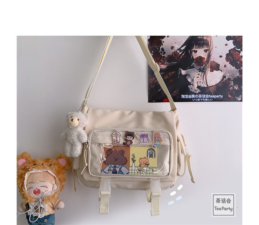 PVC Panel Multi-Pocket Crossbody Bag / Bag Charm / Set SpreePicky