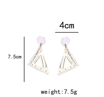 Cutout Triangle Ruler Earring SpreePicky