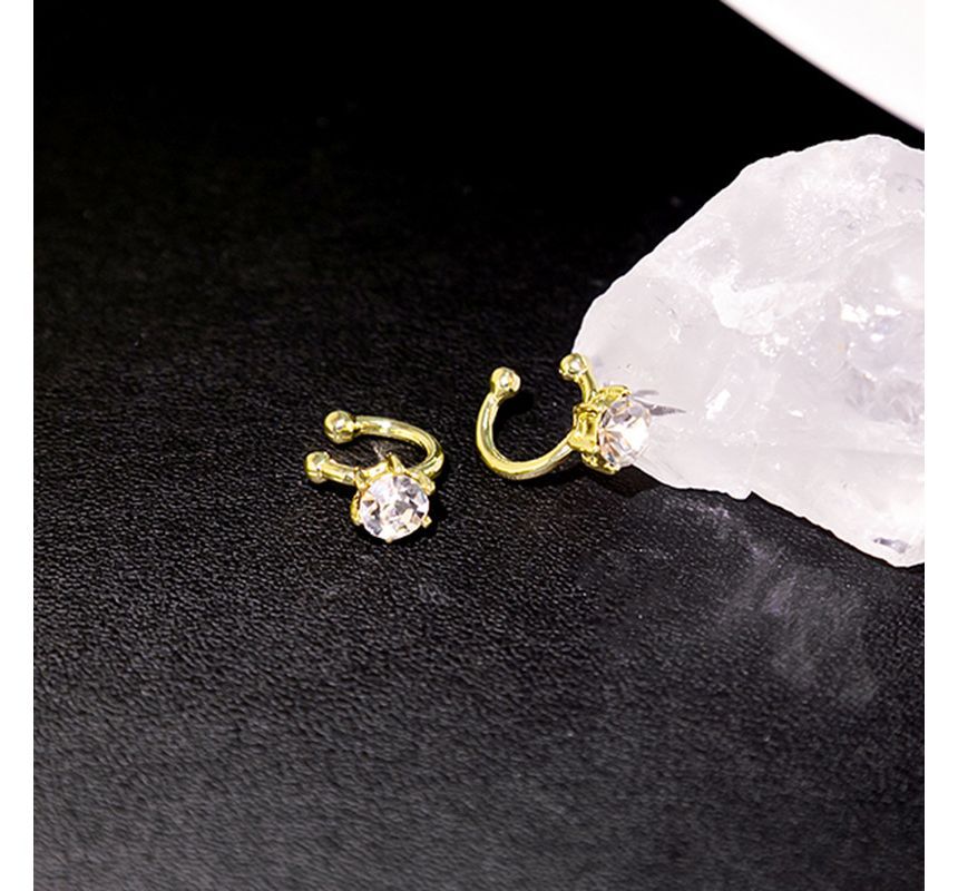 Rhinestone Geometric Alloy Earring SpreePicky
