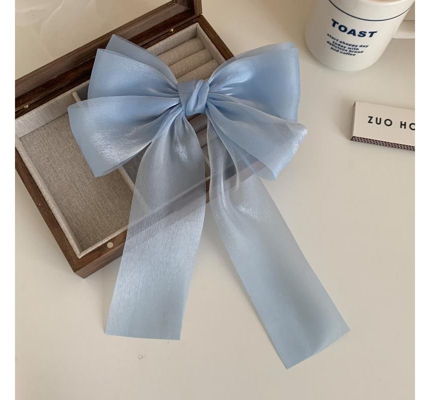 Plain Bow Mesh Hair Clip SpreePicky