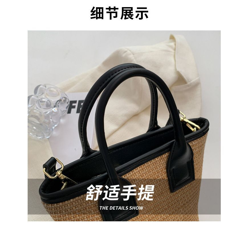 Top Handle Straw Crossbody Bag SpreePicky