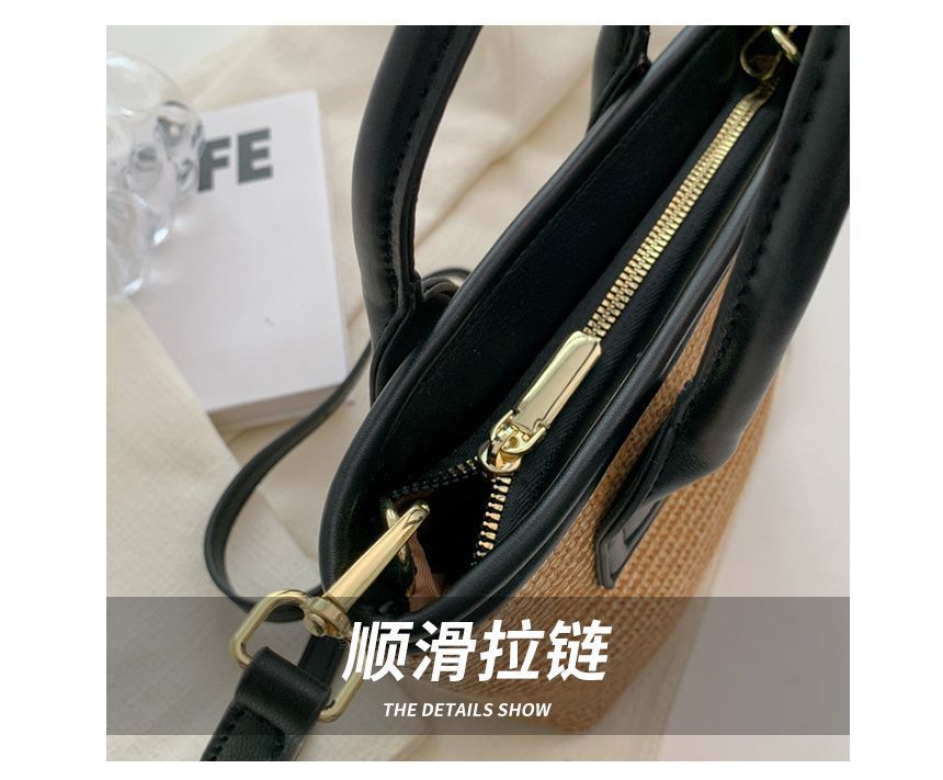 Top Handle Straw Crossbody Bag SpreePicky