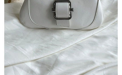 Plain Buckled Panel Shoulder Bag SpreePicky