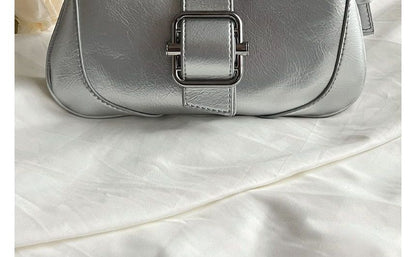 Plain Buckled Panel Shoulder Bag SpreePicky