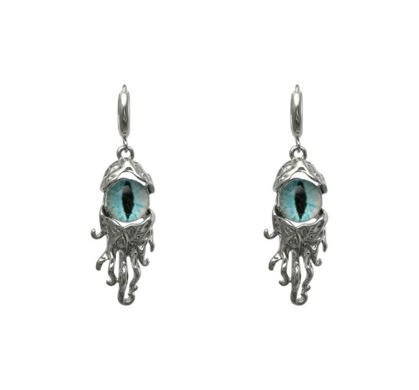 Eye Pendant Rhinestone Necklace / Drop Earring mySite