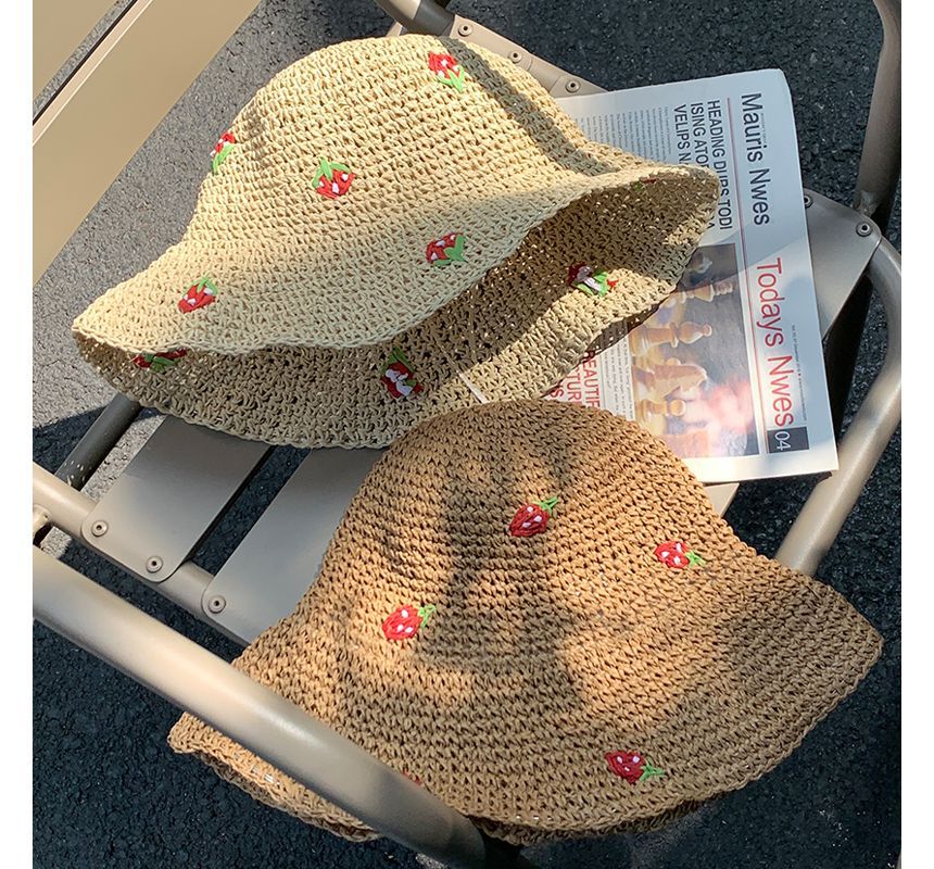 Strawberry Straw Sun Hat SpreePicky