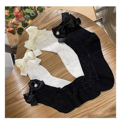 Bow Accent Lace Socks SpreePicky