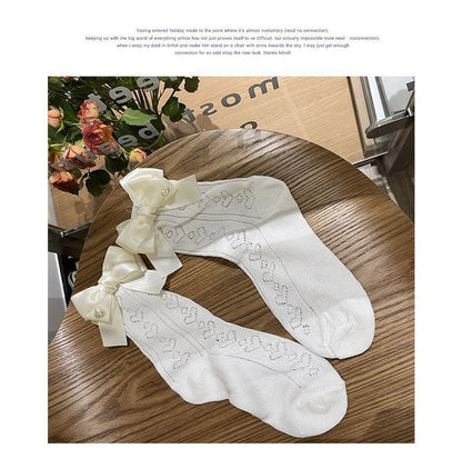 Bow Accent Lace Socks SpreePicky