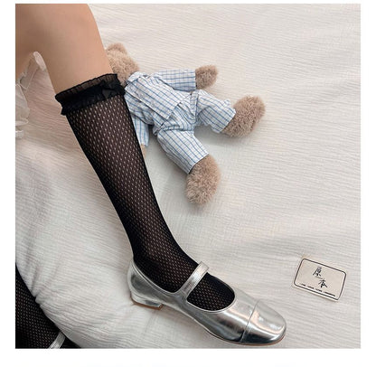 Fishnet Plain Socks SpreePicky