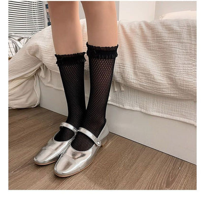 Fishnet Plain Socks SpreePicky