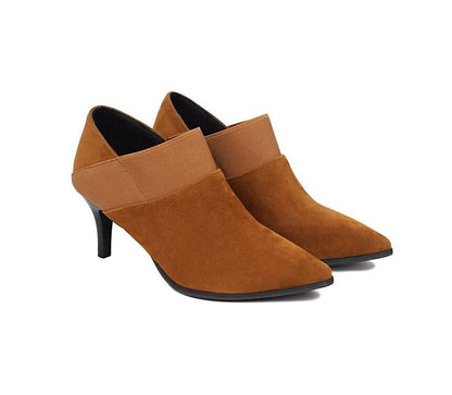 Pointy Toe High Heel Ankle Boots SpreePicky