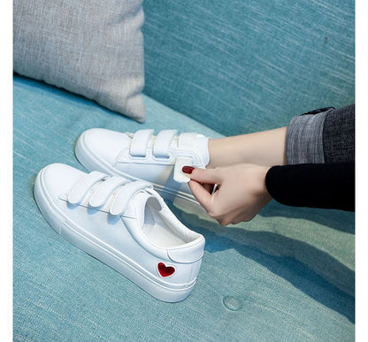 Heart Adhesive Strap Sneakers SpreePicky