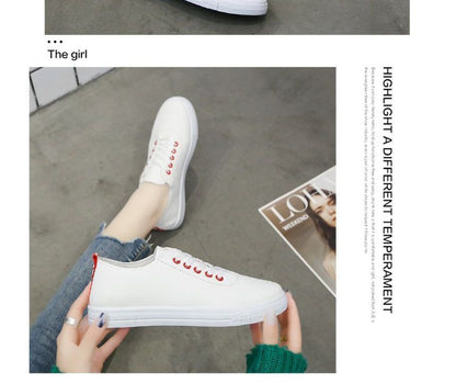 Lettering Faux Leather Sneakers SpreePicky