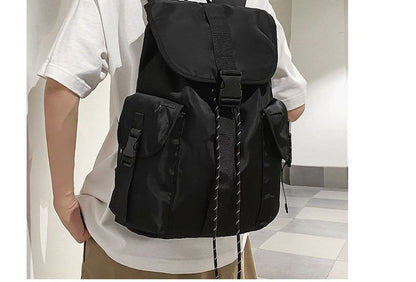 Flap Buckle Nylon Backpack mySite