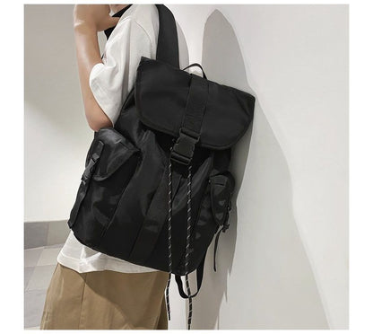 Flap Buckle Nylon Backpack mySite