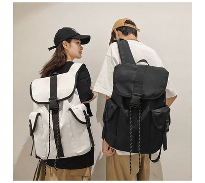 Flap Buckle Nylon Backpack mySite