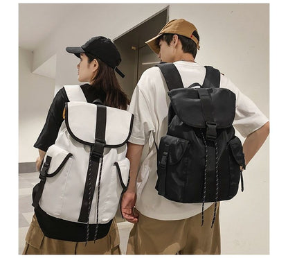 Flap Buckle Nylon Backpack mySite