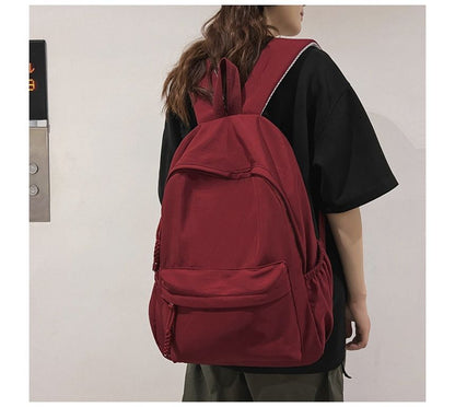 Plain Nylon Backpack mySite