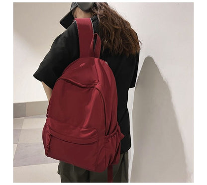 Plain Nylon Backpack mySite