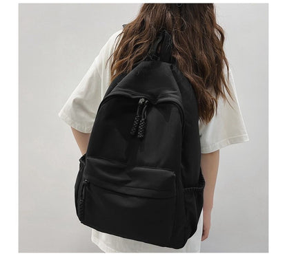 Plain Nylon Backpack mySite