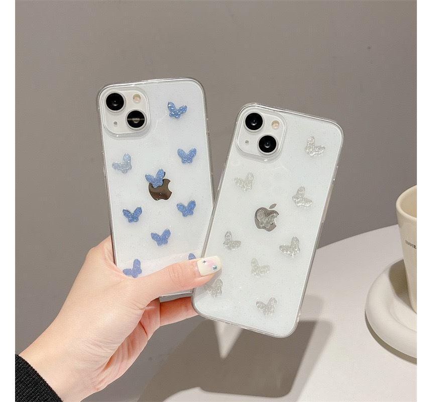 Butterfly / Heart Transparent Phone Case SpreePicky