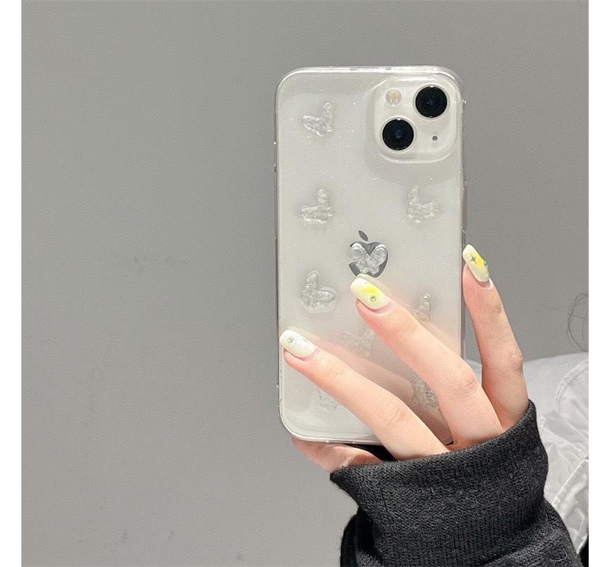 Butterfly / Heart Transparent Phone Case SpreePicky