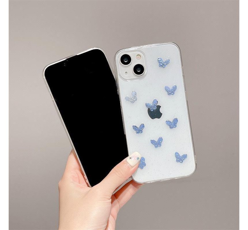 Butterfly / Heart Transparent Phone Case SpreePicky