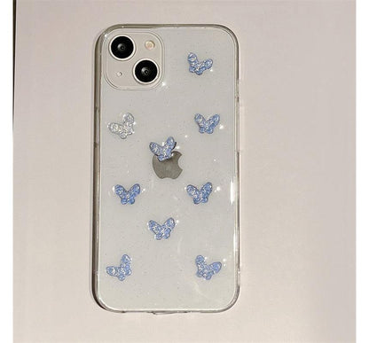 Butterfly / Heart Transparent Phone Case SpreePicky