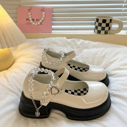 Bead Strap Platform Mary Jane Shoes SpreePicky