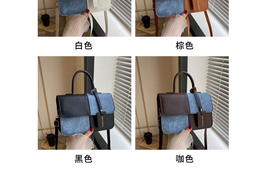 Two Tone Flap Crossbody Bag SpreePicky