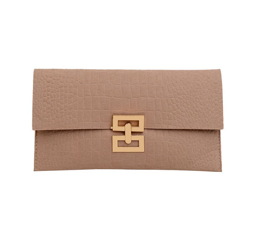 Flap Crocodile Grain Clutch SpreePicky